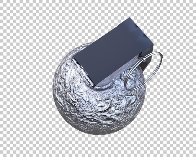 PSD grenade isolated on background 3d rendering illustration