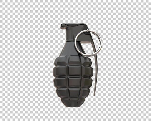 PSD grenade isolated on background 3d rendering illustration
