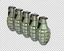 PSD grenade isolated on background 3d rendering illustration