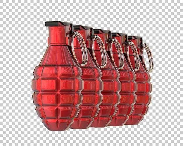 PSD grenade isolated on background 3d rendering illustration