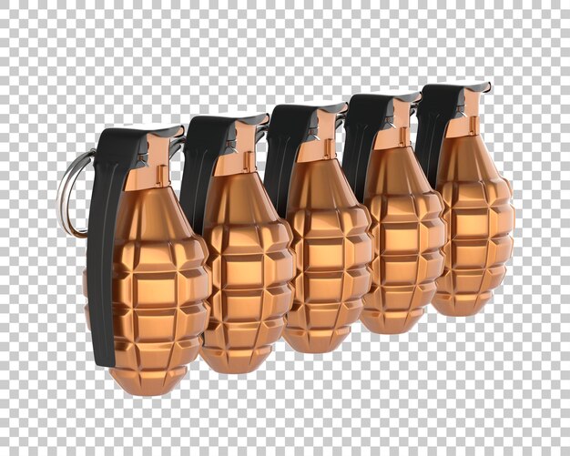 PSD grenade isolated on background 3d rendering illustration