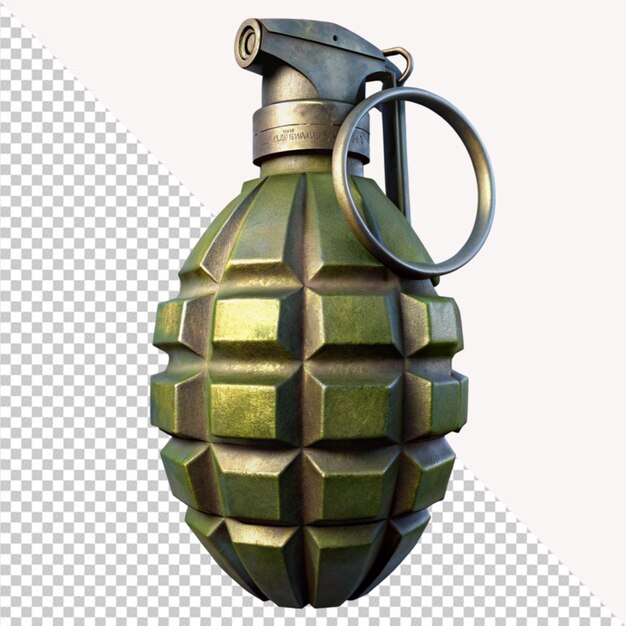 PSD grenade on transparent background