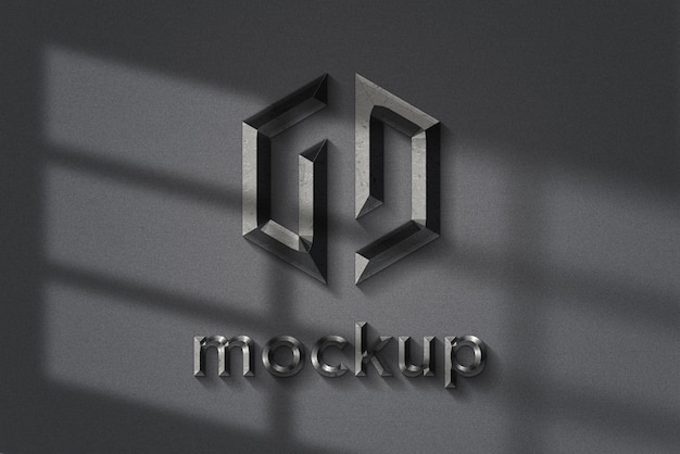 Modello di progettazione mockup logo elegante grigio