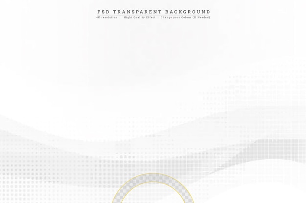 PSD grey line wavy on transparent background