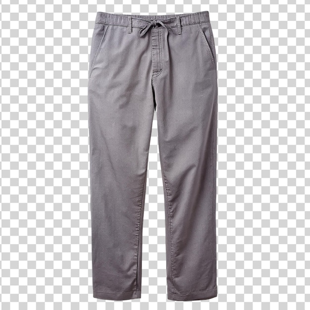 PSD grey pants isolated on transparent background