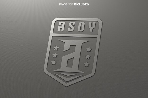 PSD logo grigio papper mockup realistico psd