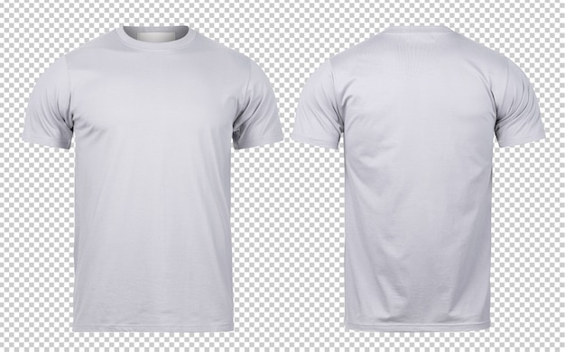 Grey t-shirt front and back mock-up template for your design.