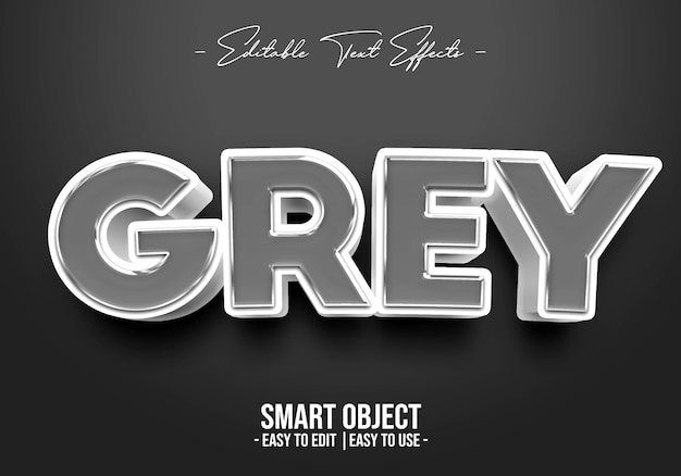 Grey text style effect