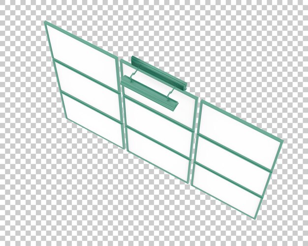 grid display isolated on transparent background 3d rendering illustration