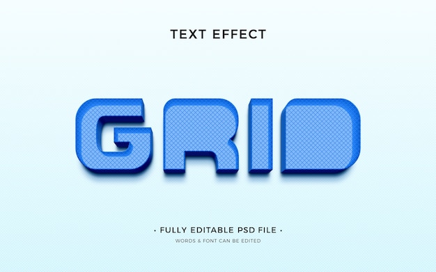 PSD grid text effect