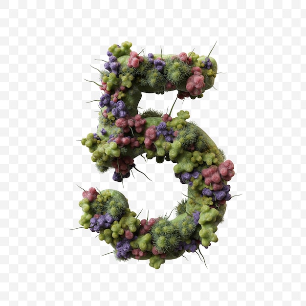 Griep of covid virus alfabet groene microbe letter a geïsoleerd ontwerp