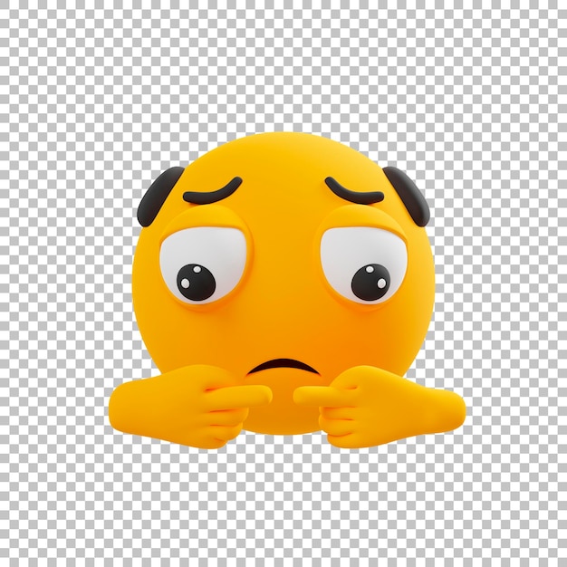 PSD grievance emoticon 3d emoji icon