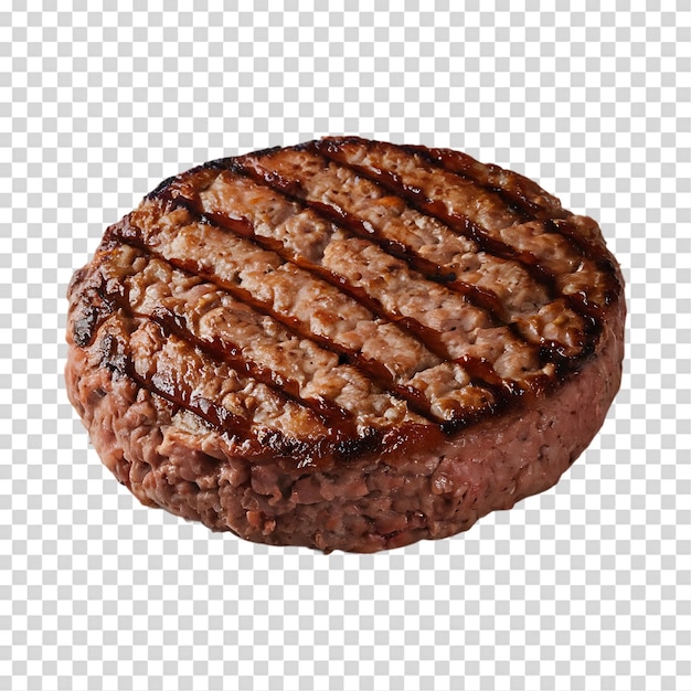 Grilled Beef Burger Patty wyizolowany na przezroczystym tle