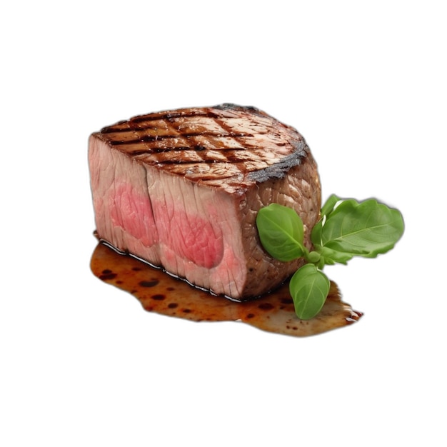 Grilled beef psd on a white background