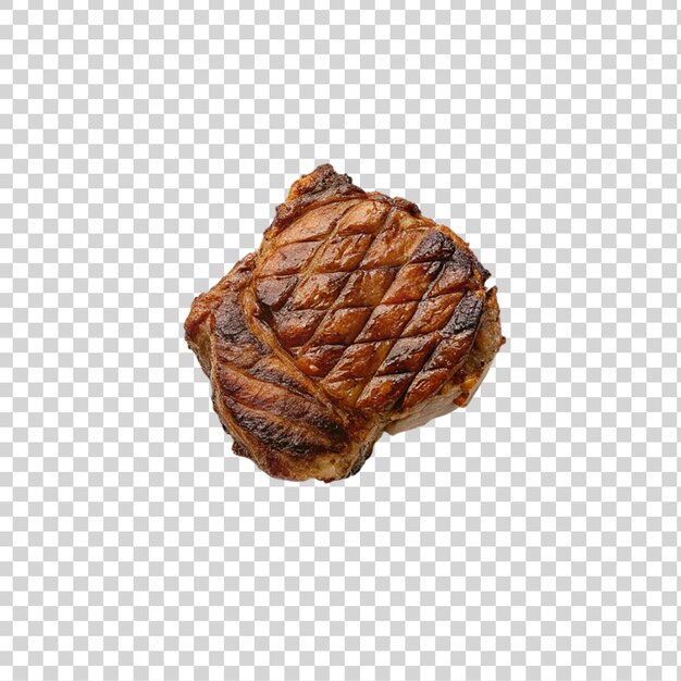 PSD grilled beef steak isolated on a transparent background