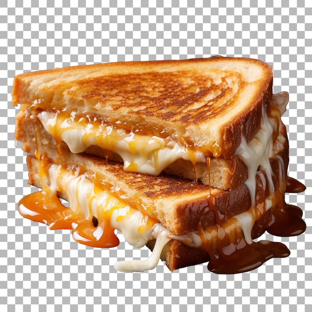 PSD grilled cheese sandwich on transparent background