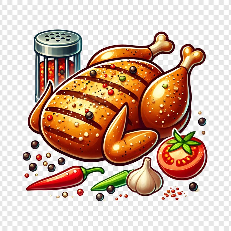 PSD grilled chicken bbq with spices