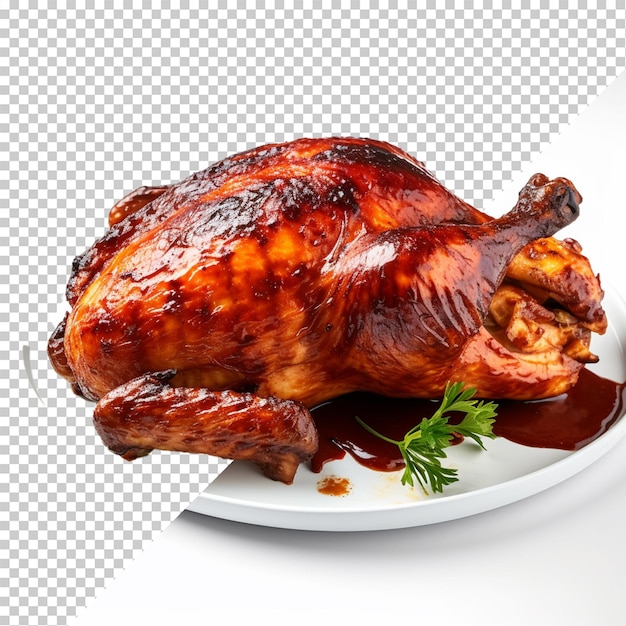 PSD grilled chicken isolated on transparent background