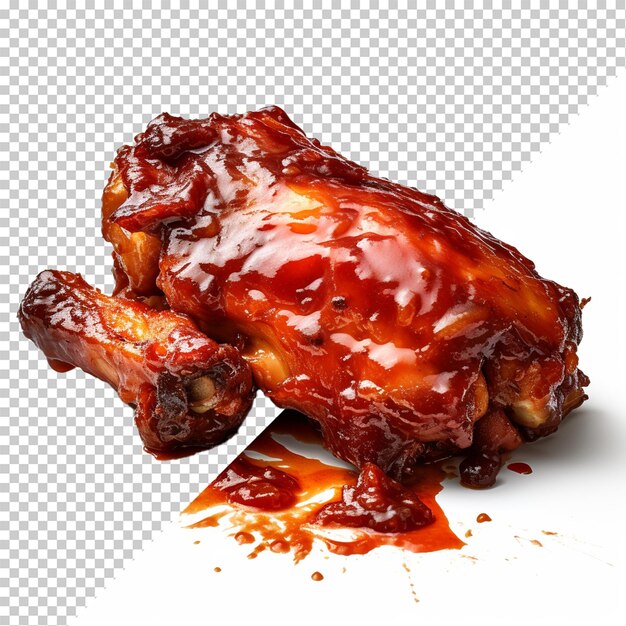 Grilled chicken isolated on transparent background