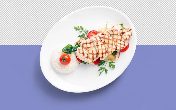 PSD grilled chicken with rice and veggies