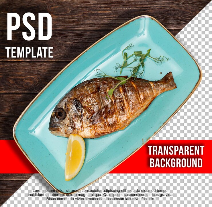 PSD grilled dorado with lemon