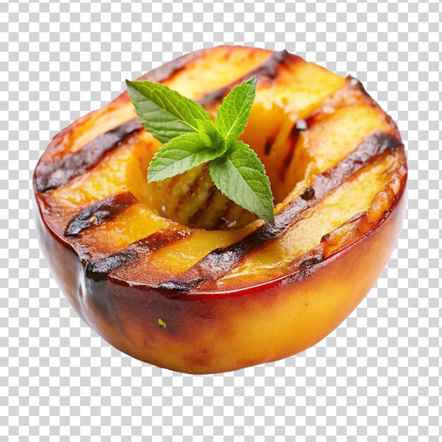 PSD grilled peach isolated on transparent background