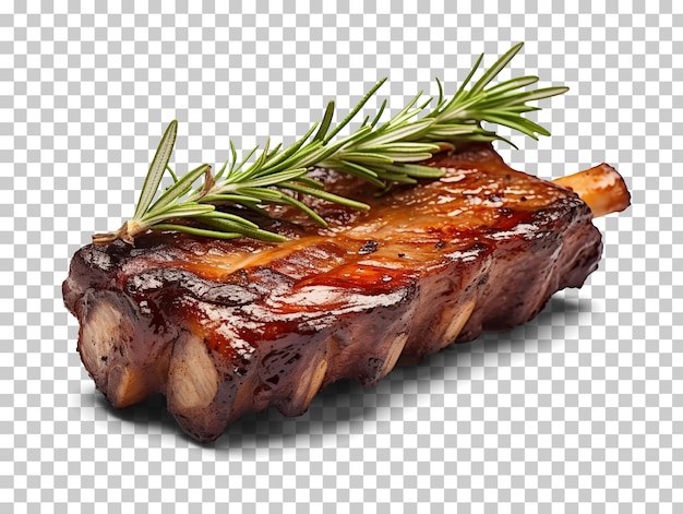 PSD grilled pork ribs isolated on transparent background png psd