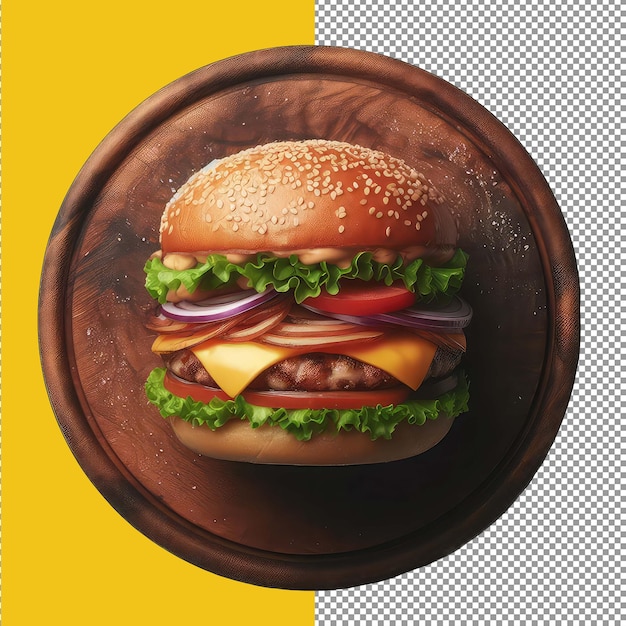 Grilled portobello burger png