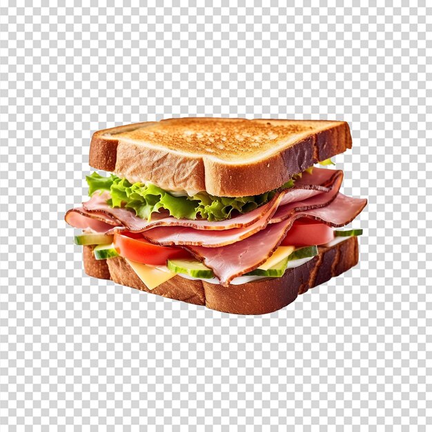 PSD grilled sandwich and cream cheese on transparent background