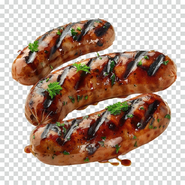 Grilled sausage transparent background