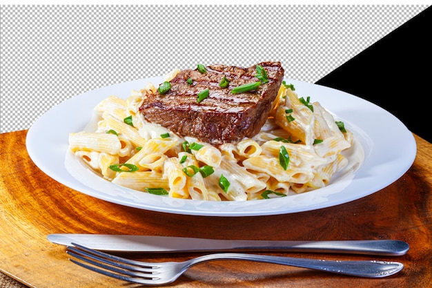 PSD grilled steak with penne