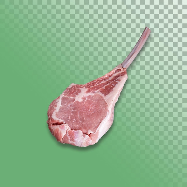 Grilled tbone beef steak isolated on transparent background