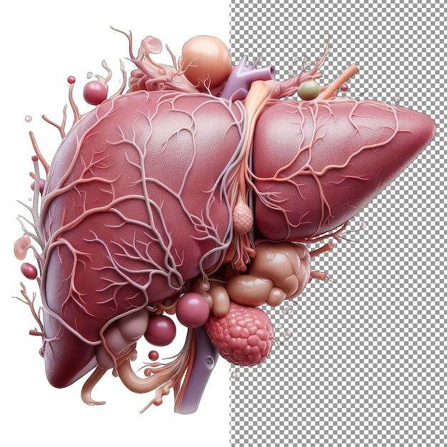 Grillige biologie 3d-orgelgenot op transparant canvas