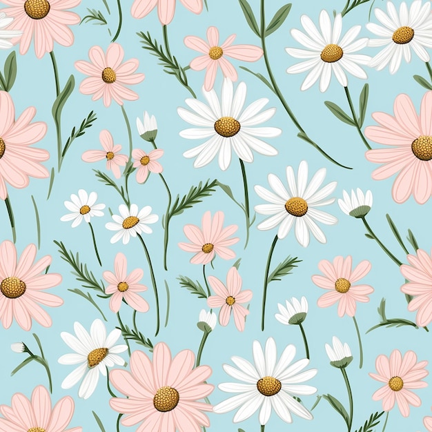 Grillige_daisy_repeat_pattern_pastel_colour