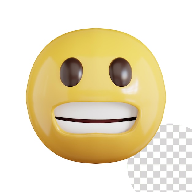 Grimmig gezicht emoji 3d-pictogram