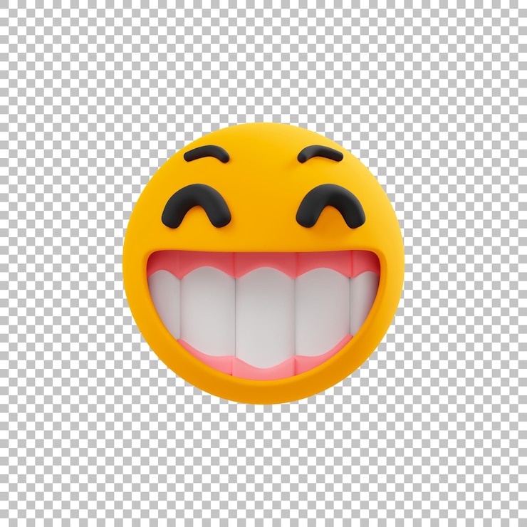 grin emoticon 3d emoji Icon