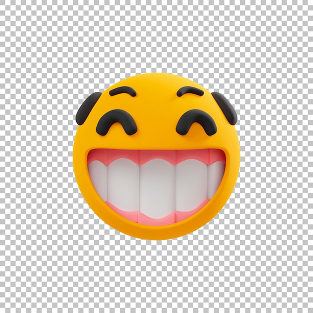 PSD sorriso emoticon 3d emoji icona