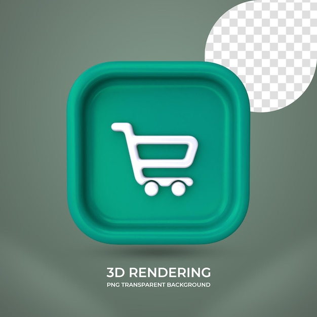 PSD groceries icon 3d rendering isolated transparent background