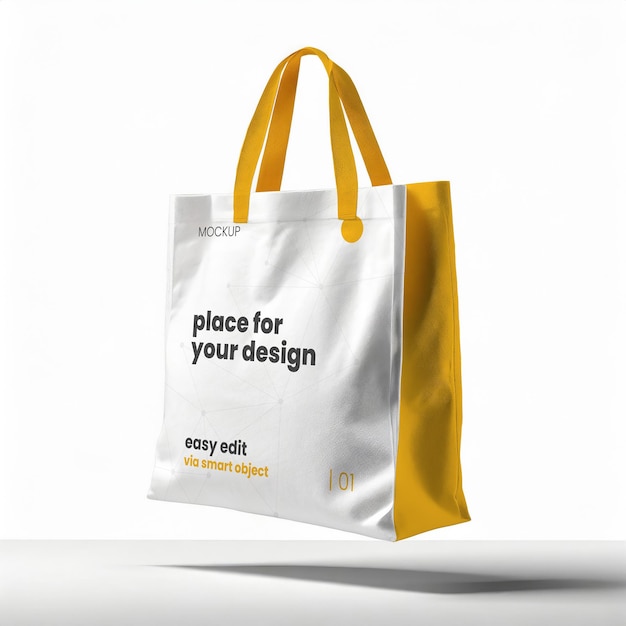 Groceries shopping bag mockup 01