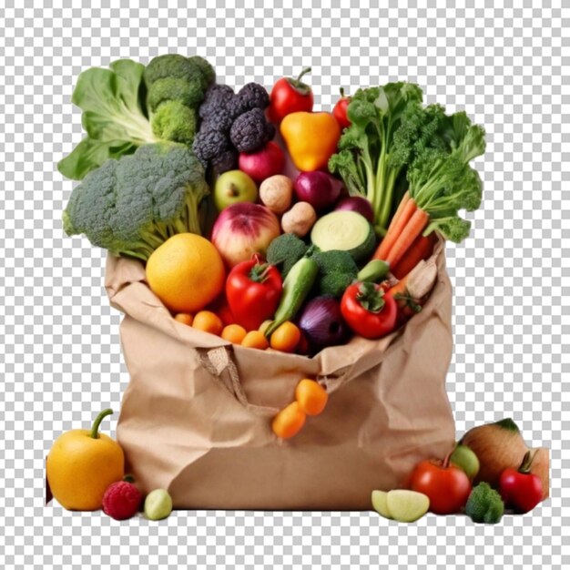 PSD grocery bag food background