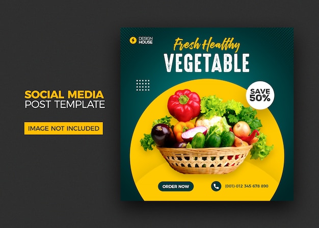 Grocery sale social media post template