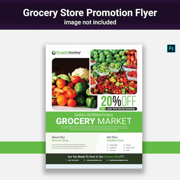 Grocery store promotion flyer