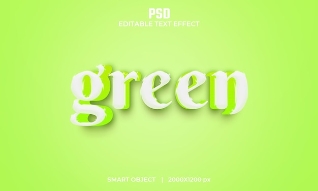 Groen 3d ext stijleffect premium psd