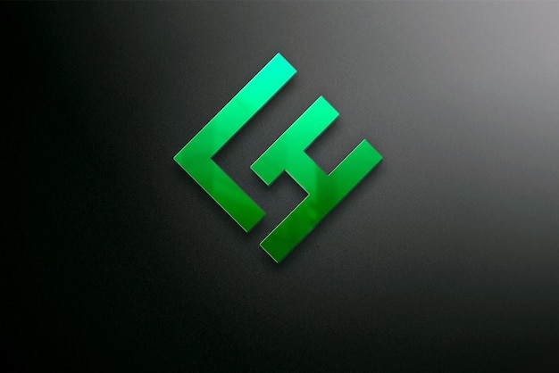 Groen glas logo mockup