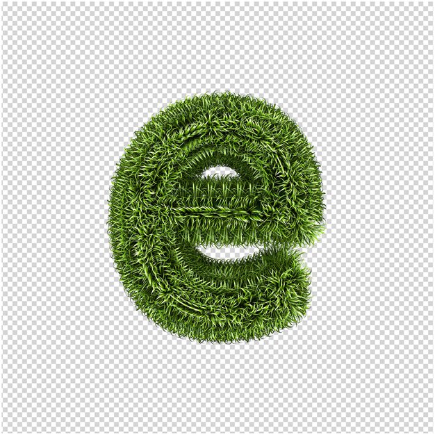 Groen gras brief 3d-rendering