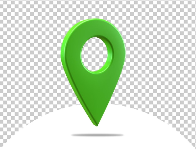 PSD groen locatiespeldpictogram 3d