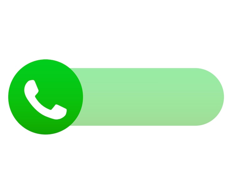 PSD groen oproepknoppenpictogram voor communicatie en contact