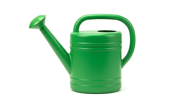 Groen plastic gietpotje geïsoleerd op een doorzichtige achtergrond