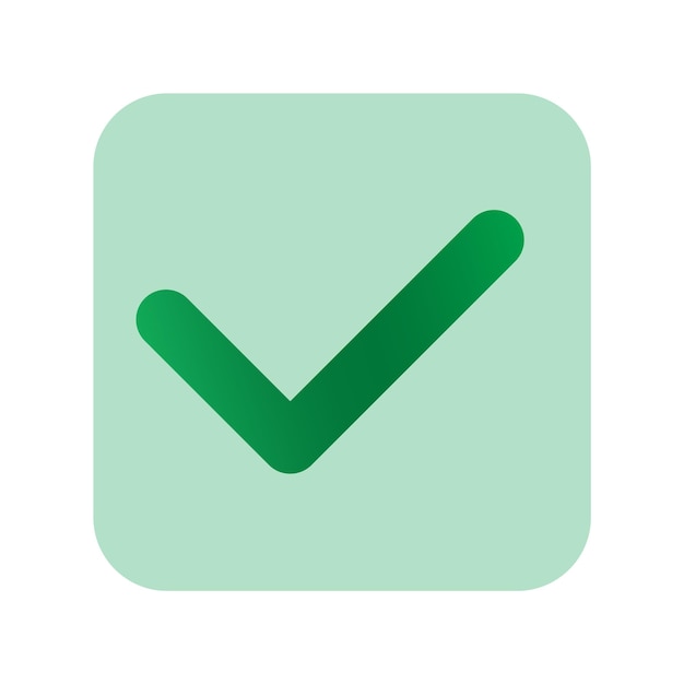Groen toetsenelementontwerp psd-bestand transparante achtergrond controlemerk symbool sjabloonontwerp