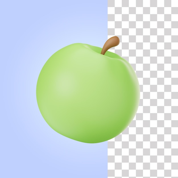 Groene appel fruit 3d illustratie